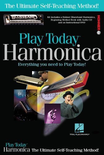 Hal Leonard 703707 Play Harmonica Today Complete Kit with Book/CD/DVD/Hohner Bluesband Harmonica