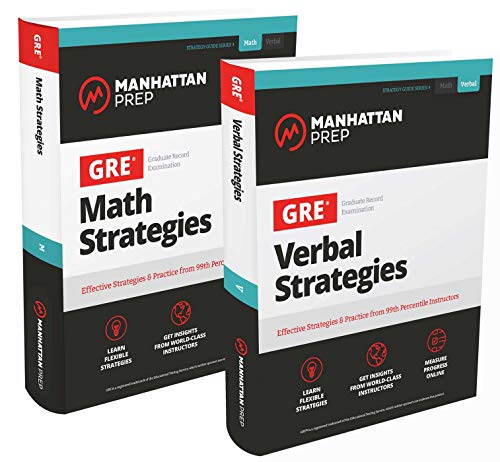 GRE Math & Verbal Strategies Set: Comprehensive Content Review & 6 Online Practice Tests from 99th Percentile Instructors (Manhattan Prep GRE Strategy Guides)