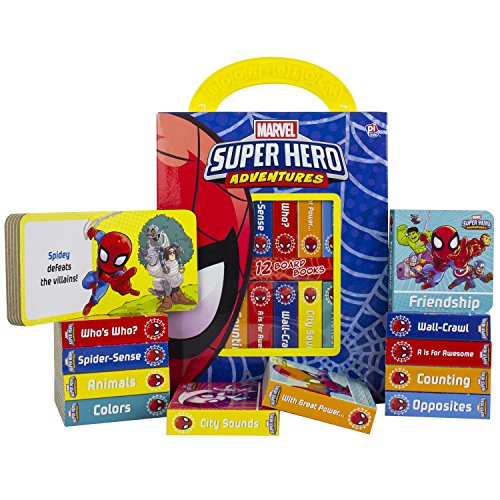 Marvel - Spider-man Super Hero Adventures - My First Library Board Book Block 8-Book Set - PI Kids
