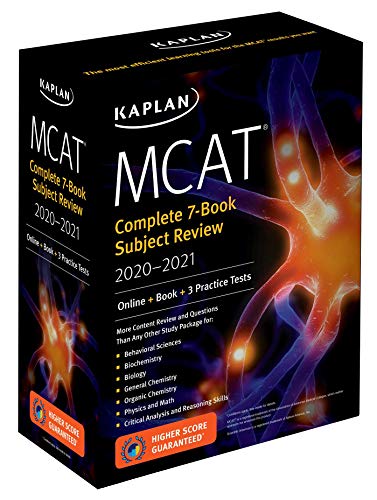 MCAT Complete 7-Book Subject Review 2020-2021: Online + Book + 3 Practice Tests (Kaplan Test Prep)